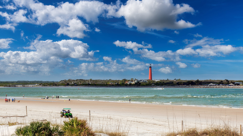 A view of New Smyrna Beach with the famous lighthouse.