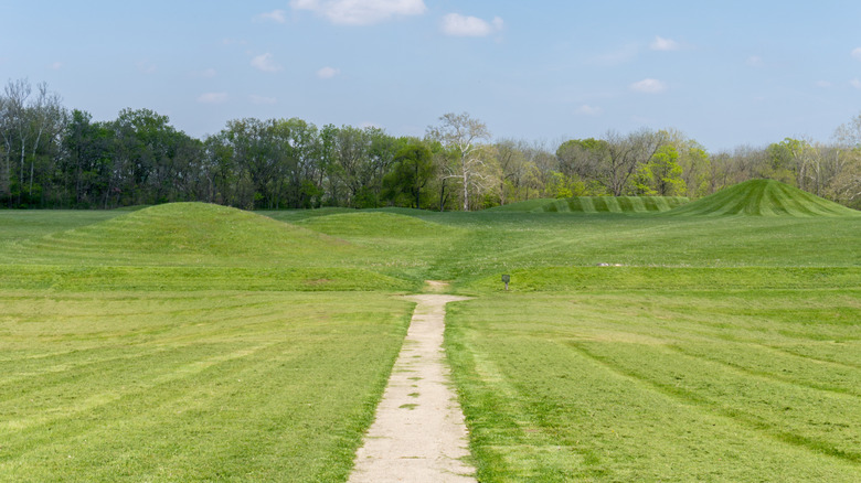 Mounds and soil earthworks at the Hopewell Culture National Historical Park in Ohio