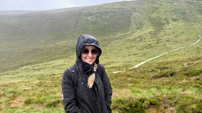 Author Gentry Hale standing in front of the Cuilcagh Boardwalk Trail