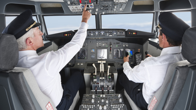 Two pilots in a plane
