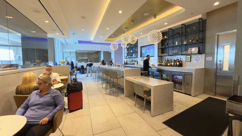 Interior of the United Club in DFW Airport