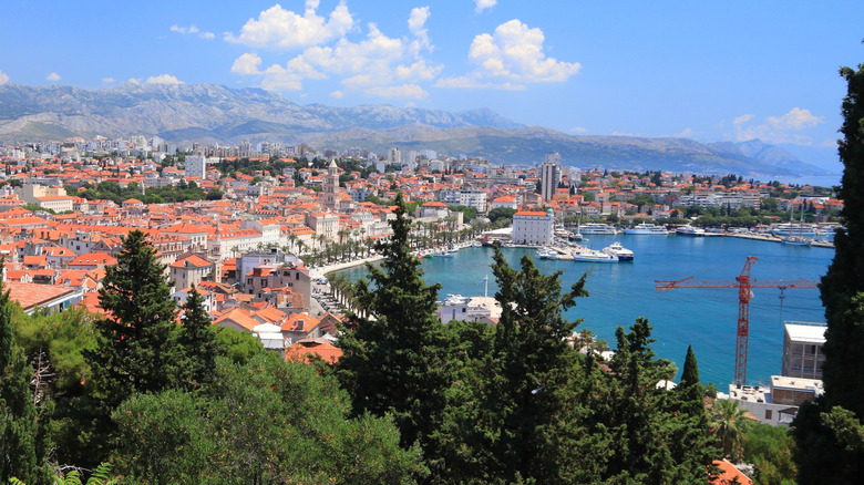 Panoramic view over Split, Croatia