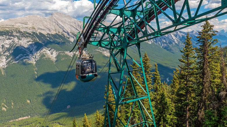 Banff Gondola cable car arrival station, Banff National Park, Canada