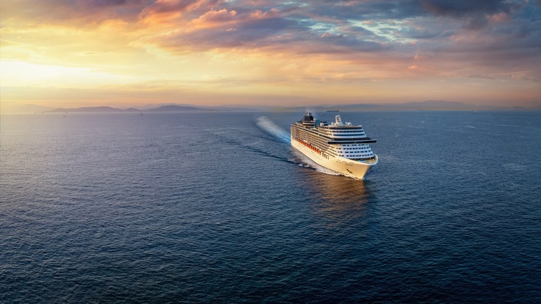 cruise ship in ocean