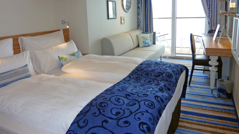 A cruise stateroom