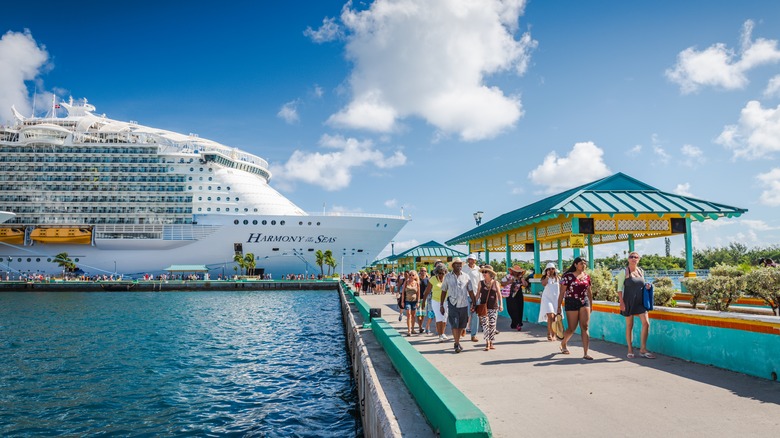 Cruise ship at port