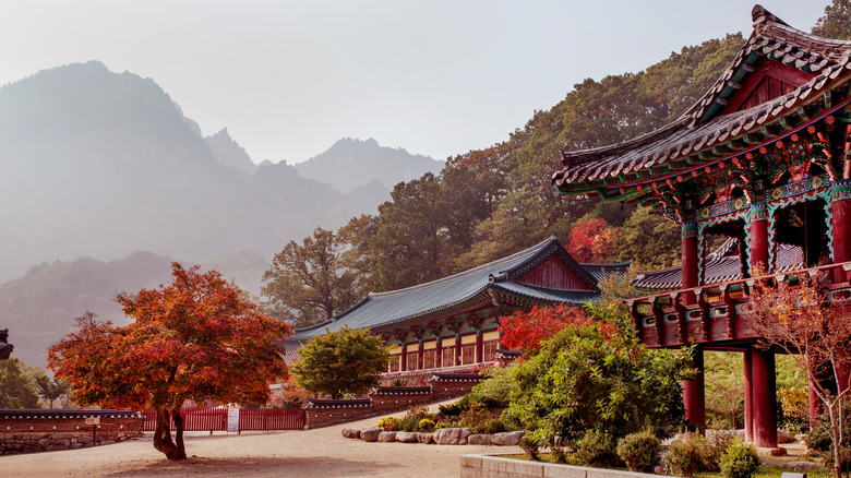 korean buddhist temple mountains