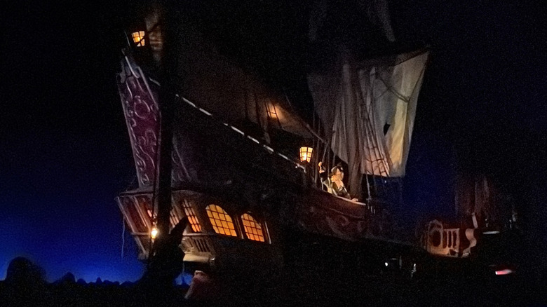 Photo of the Flying Dutchman ship taken with no flash on Pirates of the Caribbean at Walt Disney World Resort