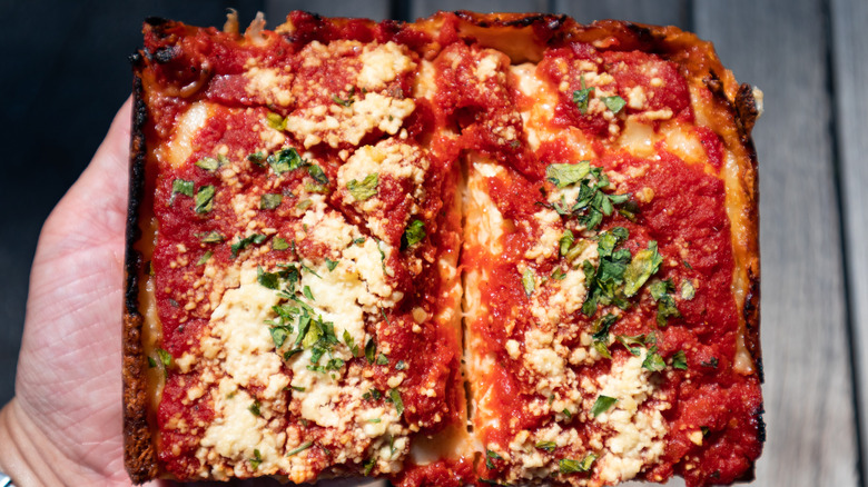 Detroit-style pizza