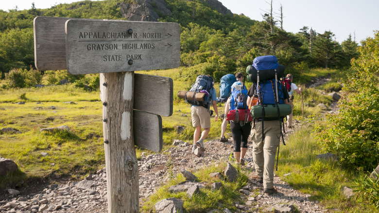 A group of friends begin a three-day hike on the Appalachian Trail