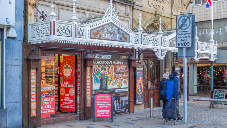 View of the exterior of the Blackpool Grand Theatre in Blackpool