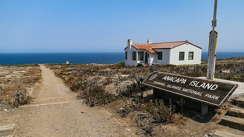 Anacapa Island, a part of Channel Islands National Park, contains historic fort buildings that now serve as ranger housing and visitor museums