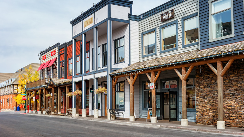 Businesses in downtown Jackson, Wyoming