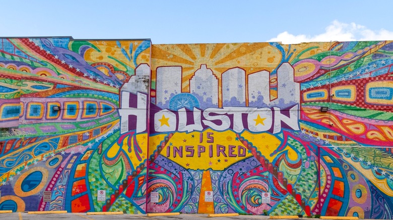 A mural in downtown Houston, Texas