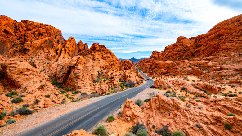 road in valley of fire state park
