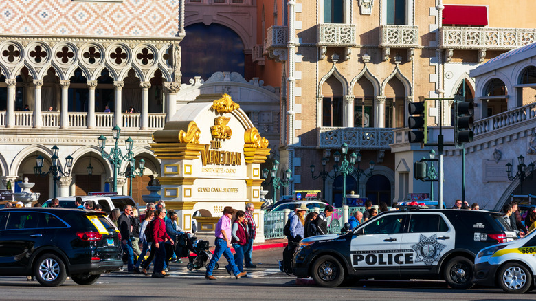 police cars located on las vegas strip