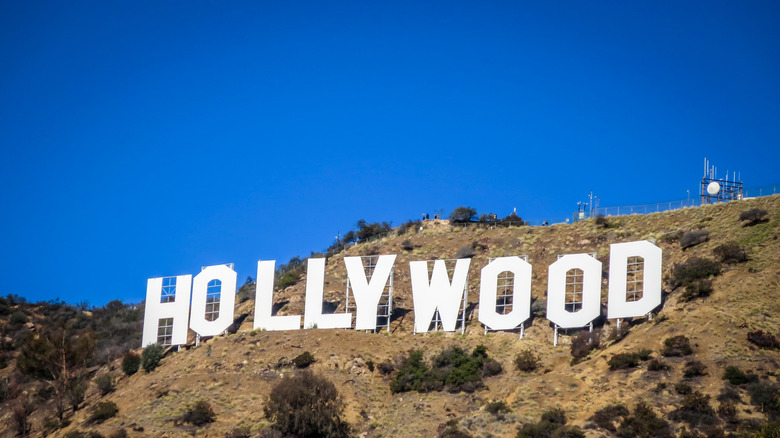 Iconic Hollywood sign in Los Angeles, California