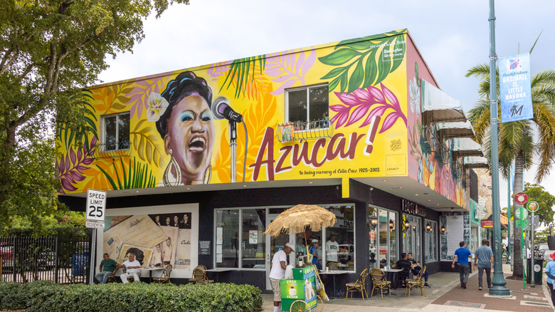 A Mural with the Spanish word for sugar on a building in Little Havana, Miami