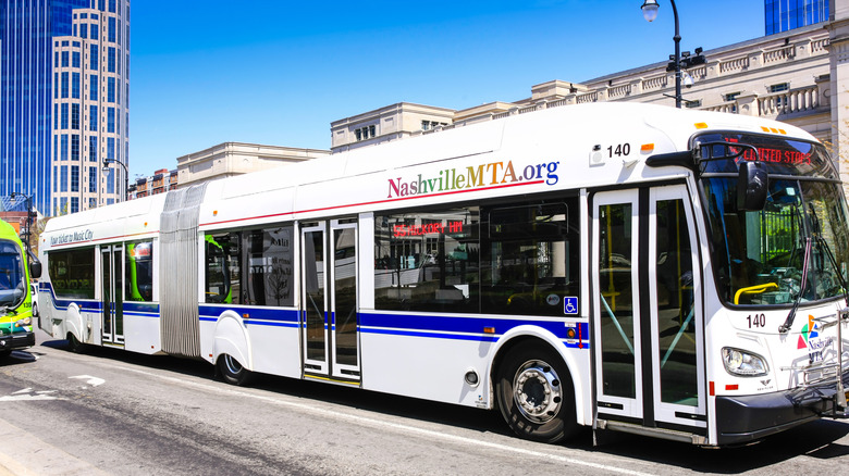 A city bus in Nashville
