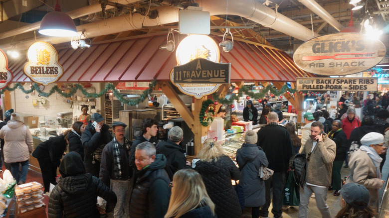 The sign for the popular Beiler's Bakery inside Reading Terminal Market