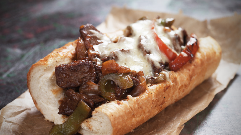 A Philly Cheesesteak sandwich