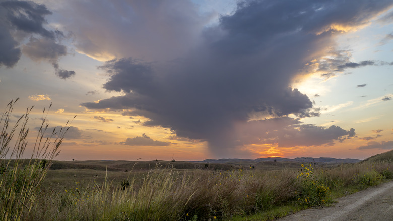 A dramatic sunset over the Nebraska Sandhills