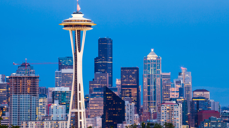 Seattle's skyline with the famous space needle