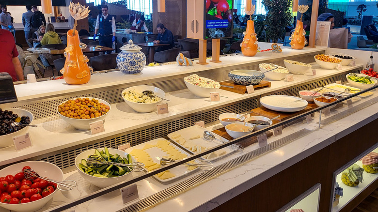 Buffet at lounge in Istanbul airport