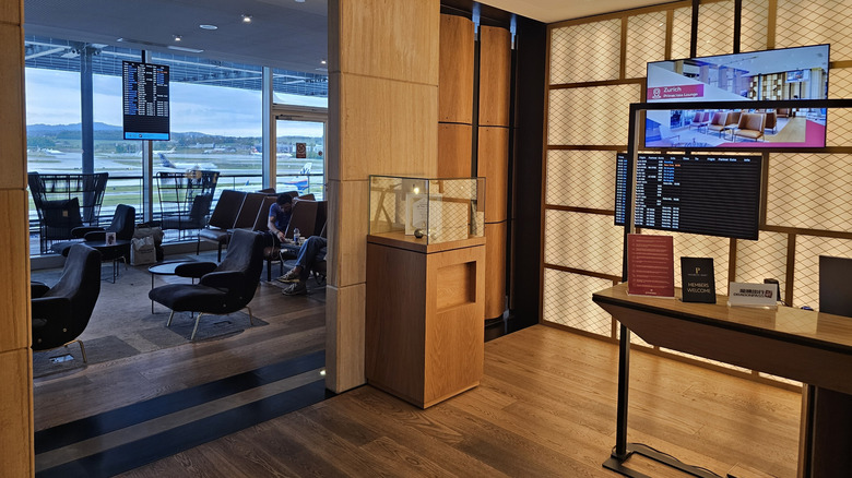 Entrance to lounge in Switzerland