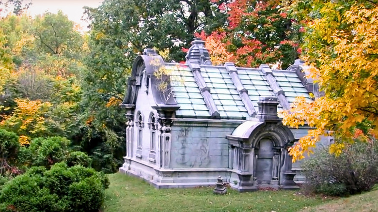 A mausoleum in Oakwood Cemetery, Syracuse