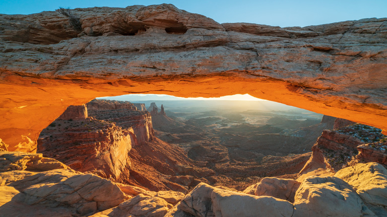 A sandstone arch in the American West