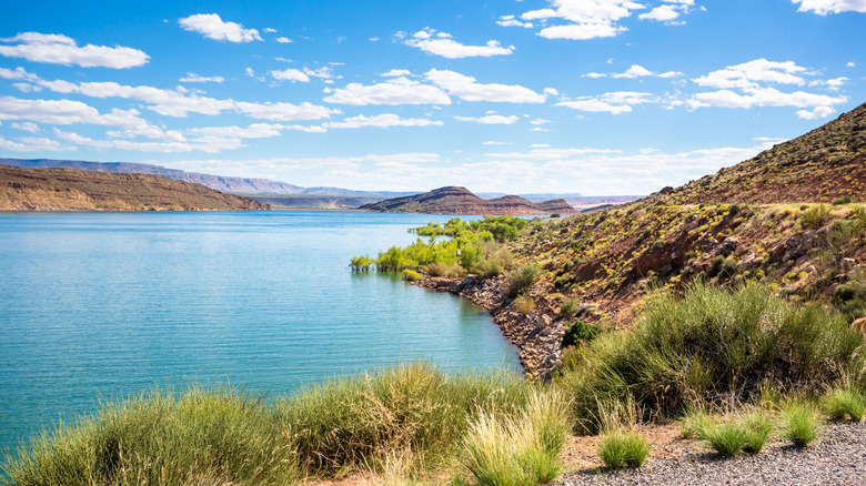 Quail Creek State Park and reservoir near Hurricane, Utah
