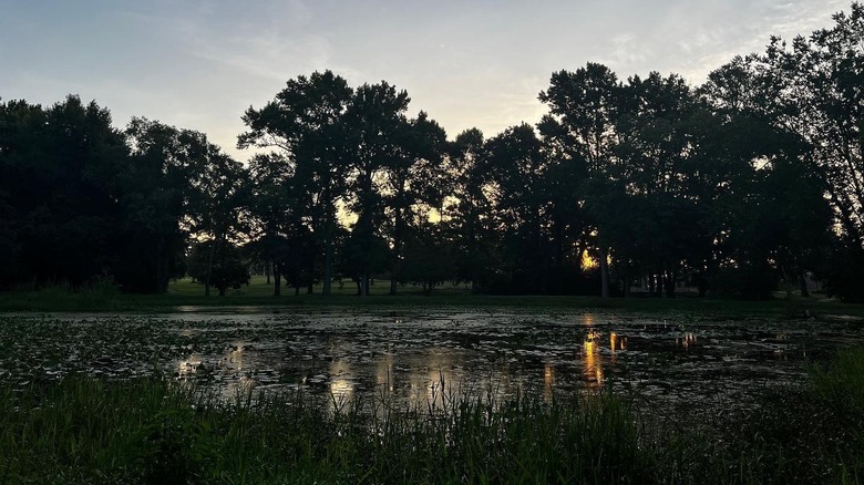 Utah's hidden Posey Lake at sunset