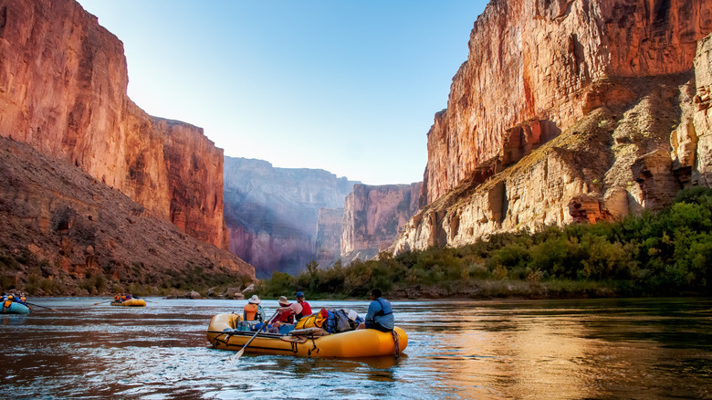 Rafing down the Colorado River
