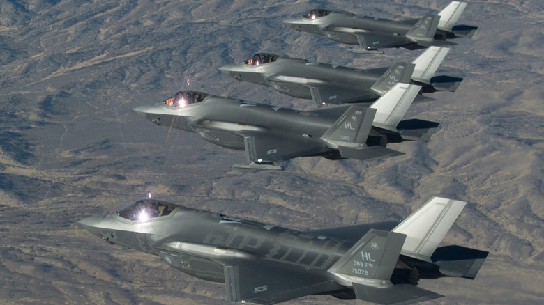 F-35s flying over northern Utah
