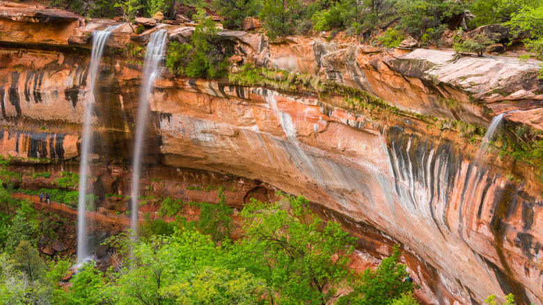 Waterfalls at Lower Emerald Pool in Zion