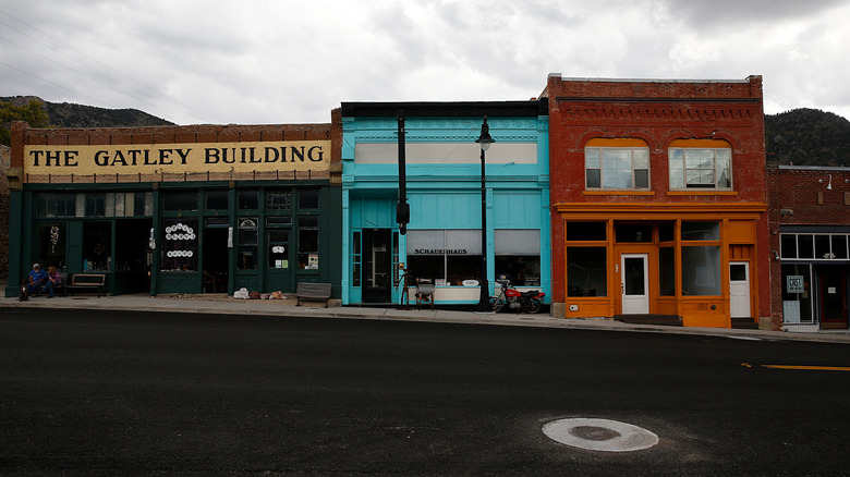 Building facades in downtown Eureka, Utah