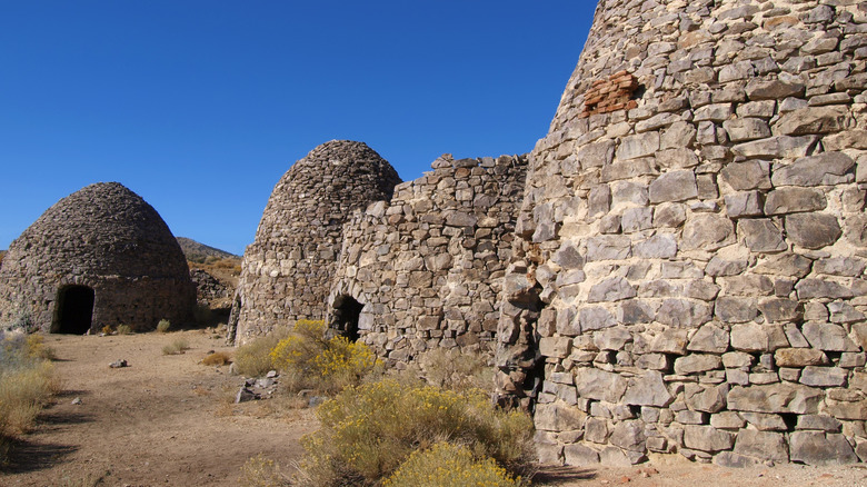 Beehive stone kilns in Frisco, Utah