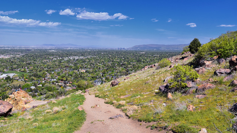 Views from Mount Olympus Peak via the Bonneville Shoreline Trail, Utah