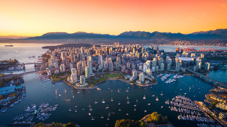 Aerial view of Yaletown, Vancouver