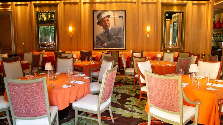 Interior of Sinatra, a restaurant in the Wynn Hotel Las Vegas