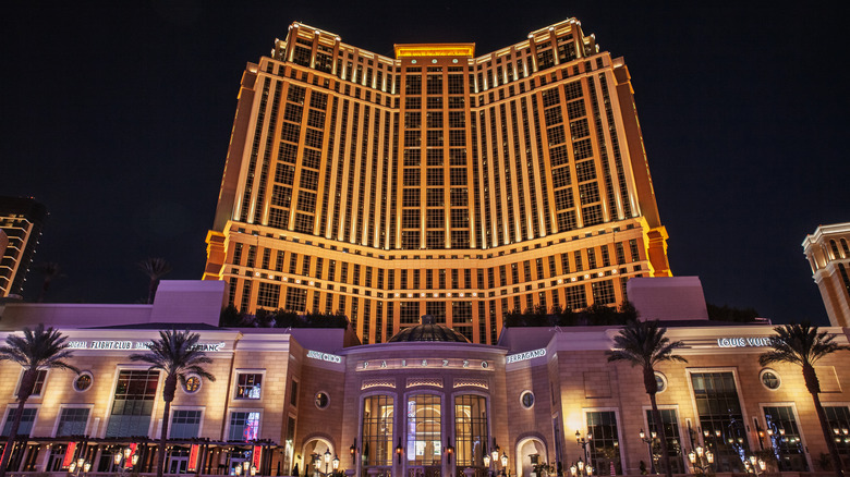 The main building and shops of The Palazzo at The Venetian in Las Vegas