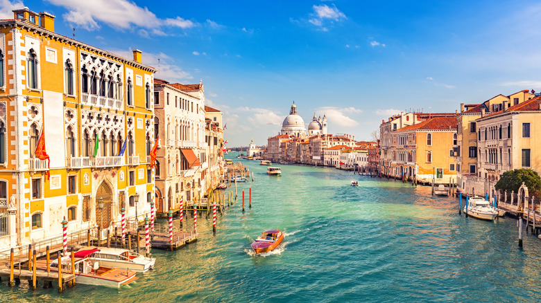 Grand Canal in Venice looking toward St. Mark's Basilica