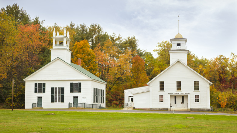 Two buildings in the Guildhall Village Historic District, including the Essex County Courthouse