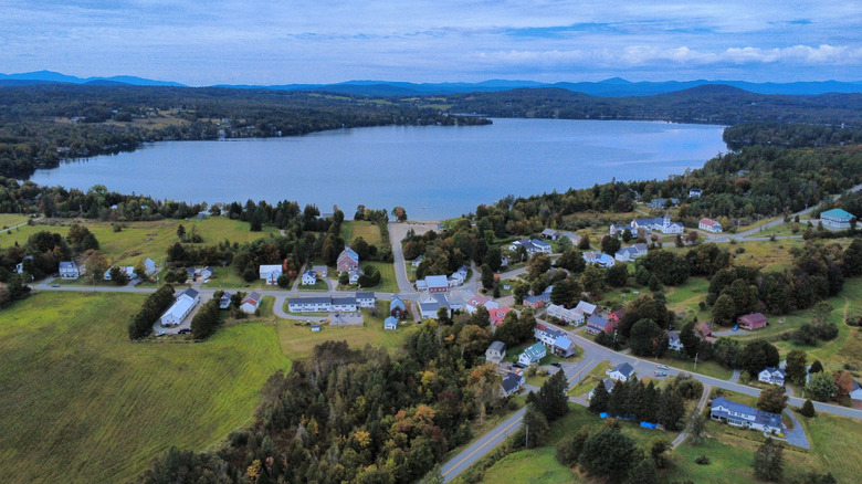 Aerial view of Greensboro Vermont