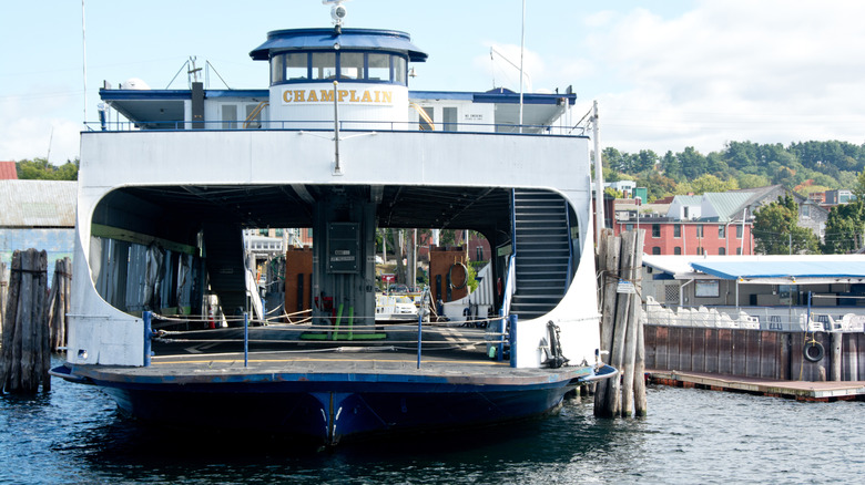 A ferry at the dock