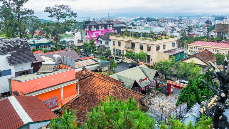 Colorful citiscape in Da Lat, Vietnam