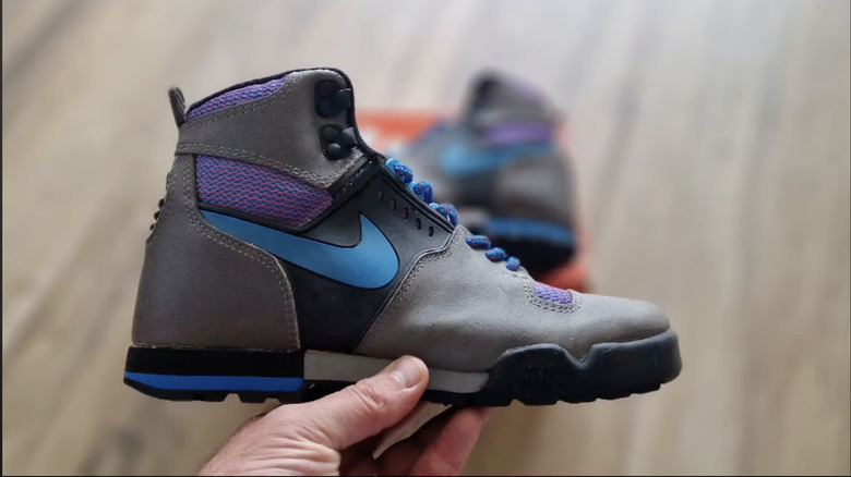 A close up of a hi-top Nike Lava Dome Boot from 1989