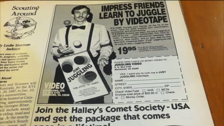 An advertisement in a "Boy's Life" camping magazine from 1986
