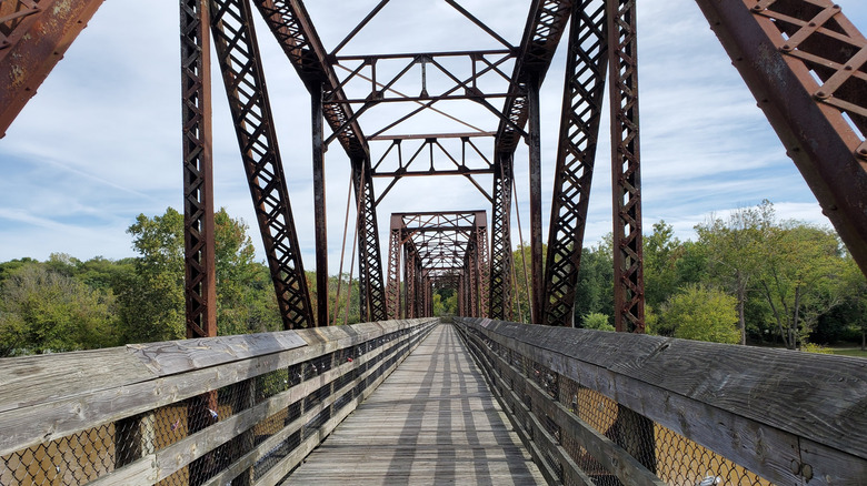 A bridge over the Dan River in Danville, Virginia